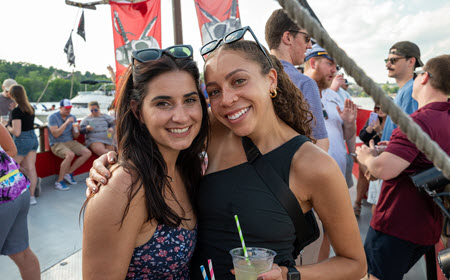 Staff Enjoying Party Boat